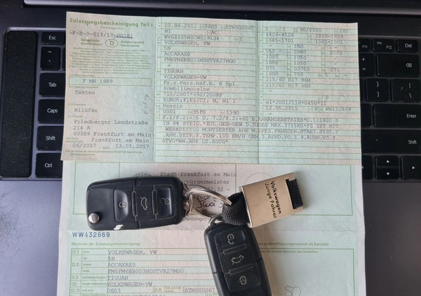 Volkswagen Tiguan cena 39499 przebieg: 133568, rok produkcji 2012 z Wrocław małe 497